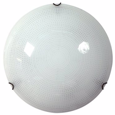 ARlight 3Φωτη Πλαφονιέρα Οροφής ΓυαλίCcc 9111/40 Λευκό Ε27 Φ40 0064155