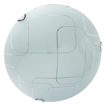 ARlight 2Φωτη Πλαφονιέρα Οροφής Γυαλί Ccc 9416/30 Λευκό Ε27 Φ30 0064168