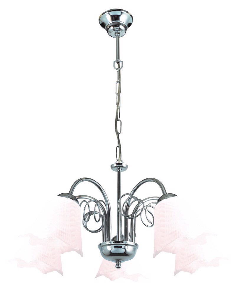 ARlight - ΣΗΜΑΝΤΙΚΟ: Σε περίπτωση διαφοράς τιμής από το κατάστημα ισχύει παντα και μόνο η τιμή του καταστήματος ARlight 5Φωτο Φωτιστικό Οροφής Pdt 2041/5 Νίκελ/Λευκό Ε