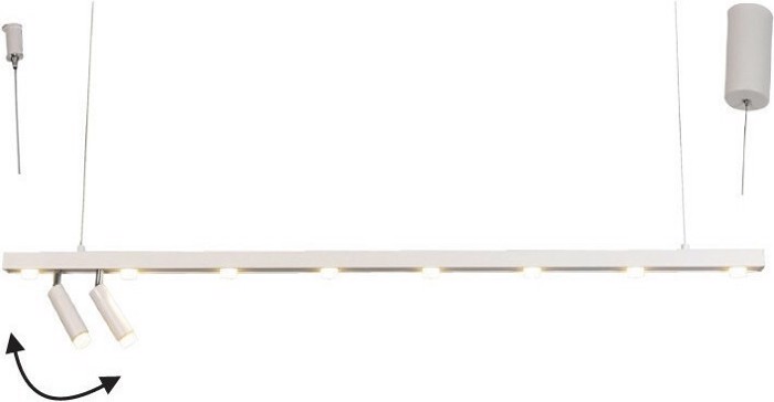 ACA Fotistiko Orofis Alouminio 'MAGNETO' Lefko LED 120X4X139cm JNCP30LED120WH