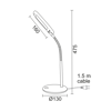 ACA Fotistiko Gafeiou LED Plastiko Prasino me Efkampto Braxiona F13x47.5cm Fusiko Lefko 15205LEDGN