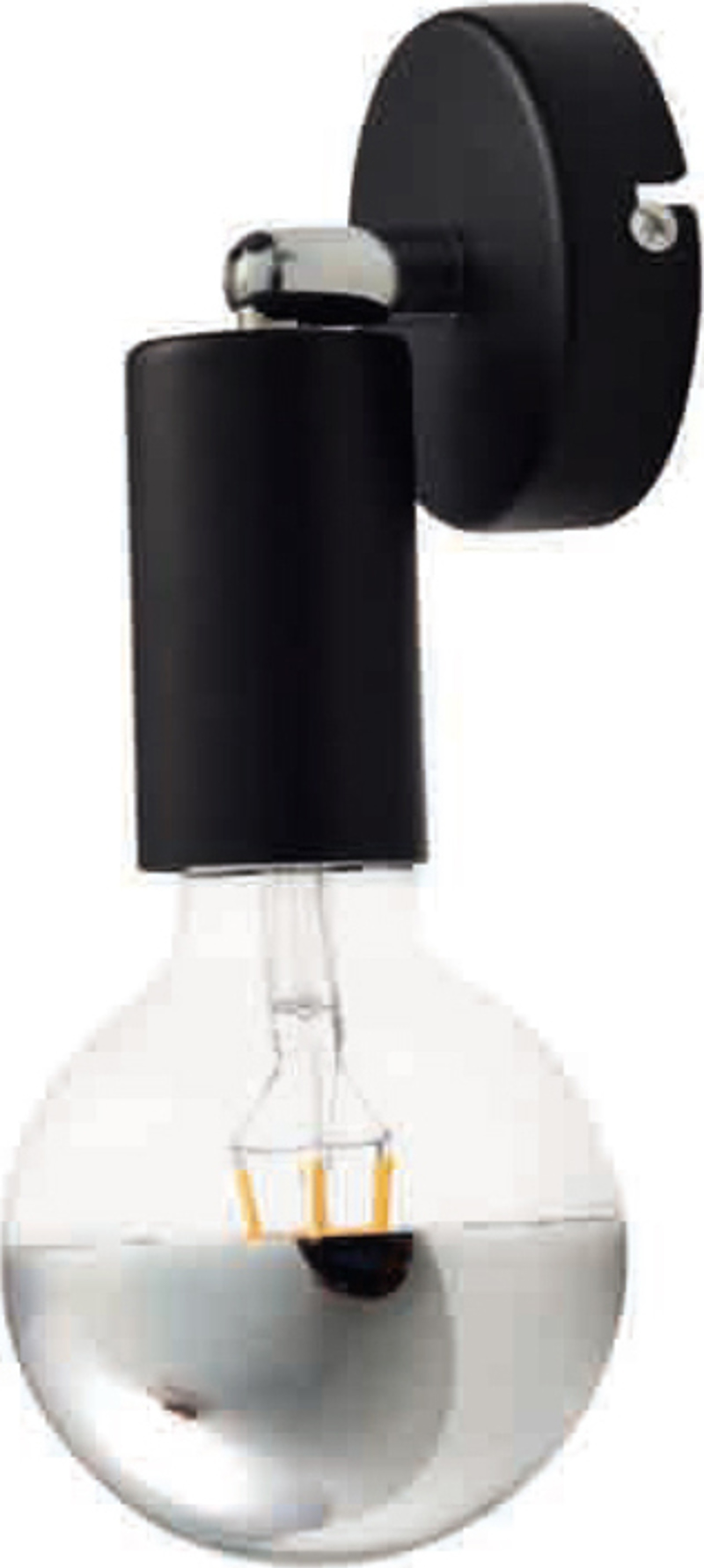 ACA Σποτ Μεταλλικό 'Mohicans' Μαύρο Ε27 8Χ14cm SUT1911P