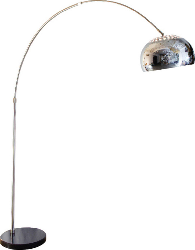 ACA Lighting - ΣΗΜΑΝΤΙΚΟ: Σε περίπτωση διαφοράς τιμής από το κατάστημα ισχύει παντα και μόνο η τιμή του καταστήματος ACA Επιδαπέδιο Φωτιστικό Μεταλλικό 'Matilda' Χρώμιο/Μαύ