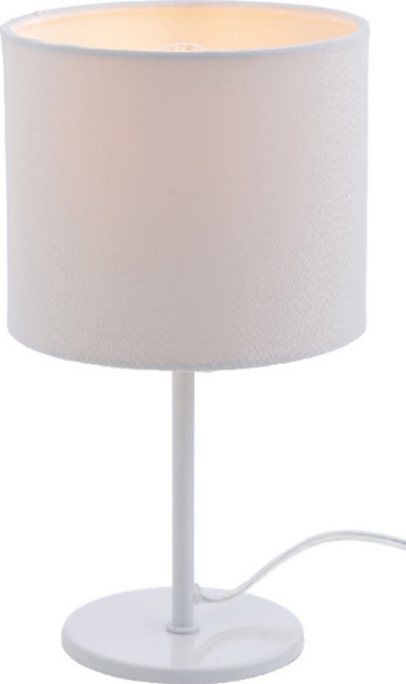 ACA Επιτραπέζιο Φωτιστικό Μεταλλικό/Υφασμάτινο 'Arioso' Λευκό E14 14Χ26cm MT3000W