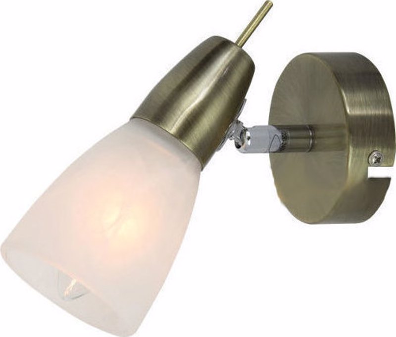 ACA Σποτ Οροφής Μεταλλικό/Γυάλινο 'Kamet' Μπρονζέ/Λευκό