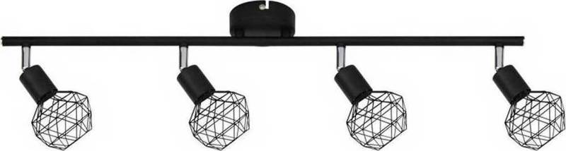 agiovlasitishome Διακοσμητικά τοίχου - ΣΗΜΑΝΤΙΚΟ: Σε περίπτωση διαφοράς τιμής από το κατάστημα ισχύει παντα και μόνο η τιμή του καταστήματος ACA 4Φωτο Σποτ Οροφής Μεταλλικό 'Aladdin' Μαύρο Ε14 82,