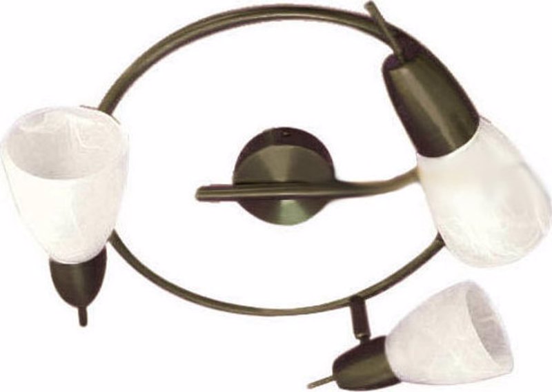 ACA Lighting - ΣΗΜΑΝΤΙΚΟ: Σε περίπτωση διαφοράς τιμής από το κατάστημα ισχύει παντα και μόνο η τιμή του καταστήματος ACA 3Φωτο Σποτ Οροφής Μεταλλικό/Γυάλινο 'Kamet' Μπρονζέ