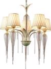 ACA 5Foto Fotistiko Orofis Metalliko/ufasmatino/Gyalino 'Palermo' Xruso/Lefko E14 61X102cm EG170305PWRG