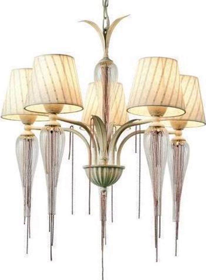 ACA 5Foto Fotistiko Orofis Metalliko/ufasmatino/Gyalino 'Palermo' Xruso/Lefko E14 61X102cm EG170305PWRG