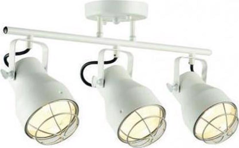 ACA 3Φωτο Σποτ Οροφής Μεταλλικό 'Dakota' Λευκό/Ασημί Ε2