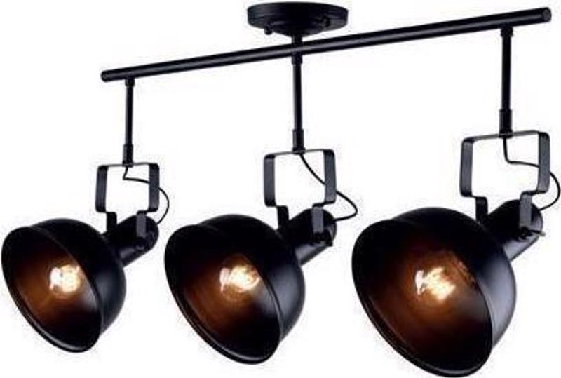 ACA 3Φωτο Σποτ Οροφής Μεταλλικό 'Riviera' Μαύρο Ε27 80Χ