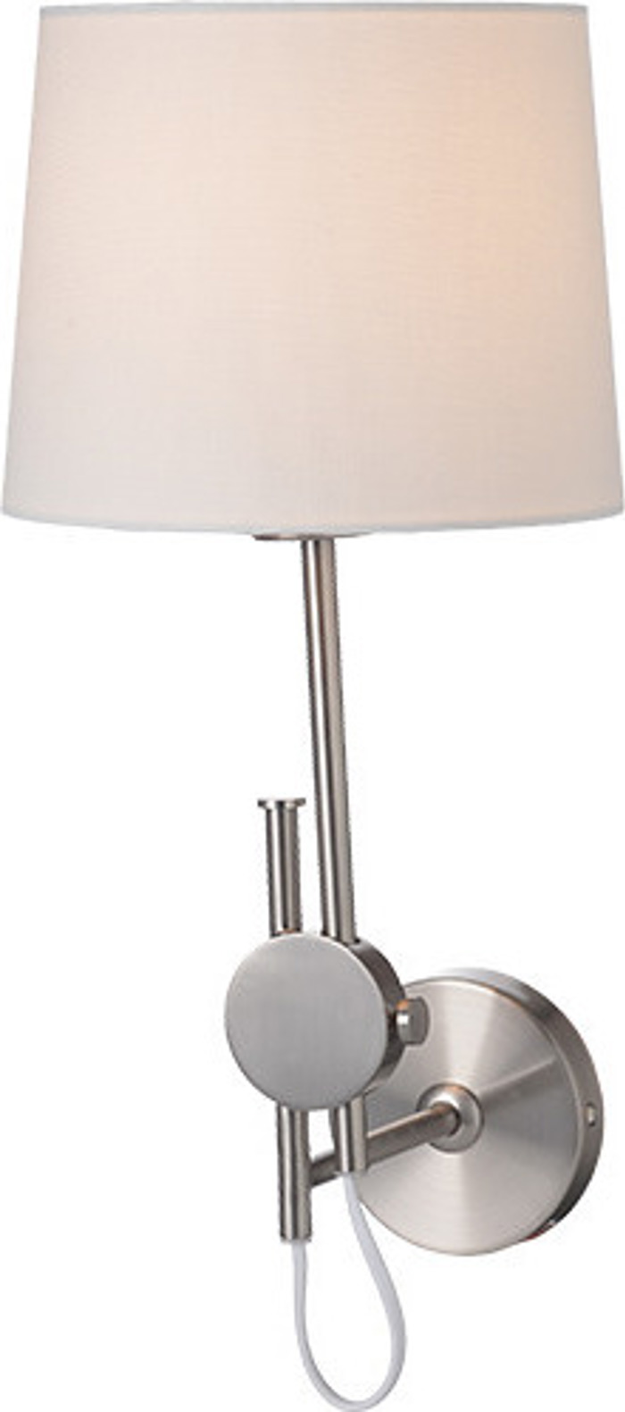 ACA Aplika Toixou Metalliki/ufasmatini 'Mallorca' Lefko/Nikel E27 20X43cm ML306421WS