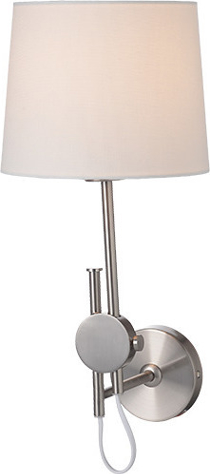 ACA Lighting - ΣΗΜΑΝΤΙΚΟ: Σε περίπτωση διαφοράς τιμής από το κατάστημα ισχύει παντα και μόνο η τιμή του καταστήματος ACA Απλίκα Τοίχου Μεταλλική/Υφασμάτινη 'Mallorca' Λευκό