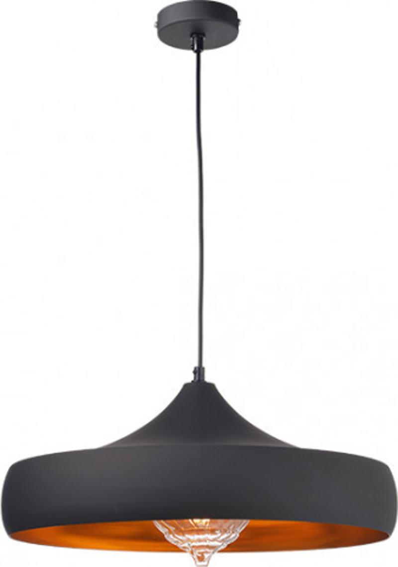 ACA Lighting - ΣΗΜΑΝΤΙΚΟ: Σε περίπτωση διαφοράς τιμής από το κατάστημα ισχύει παντα και μόνο η τιμή του καταστήματος ACA Φωτιστικό Οροφής Μεταλλικό 'Caliphate' Μαύρο/Χρυσό