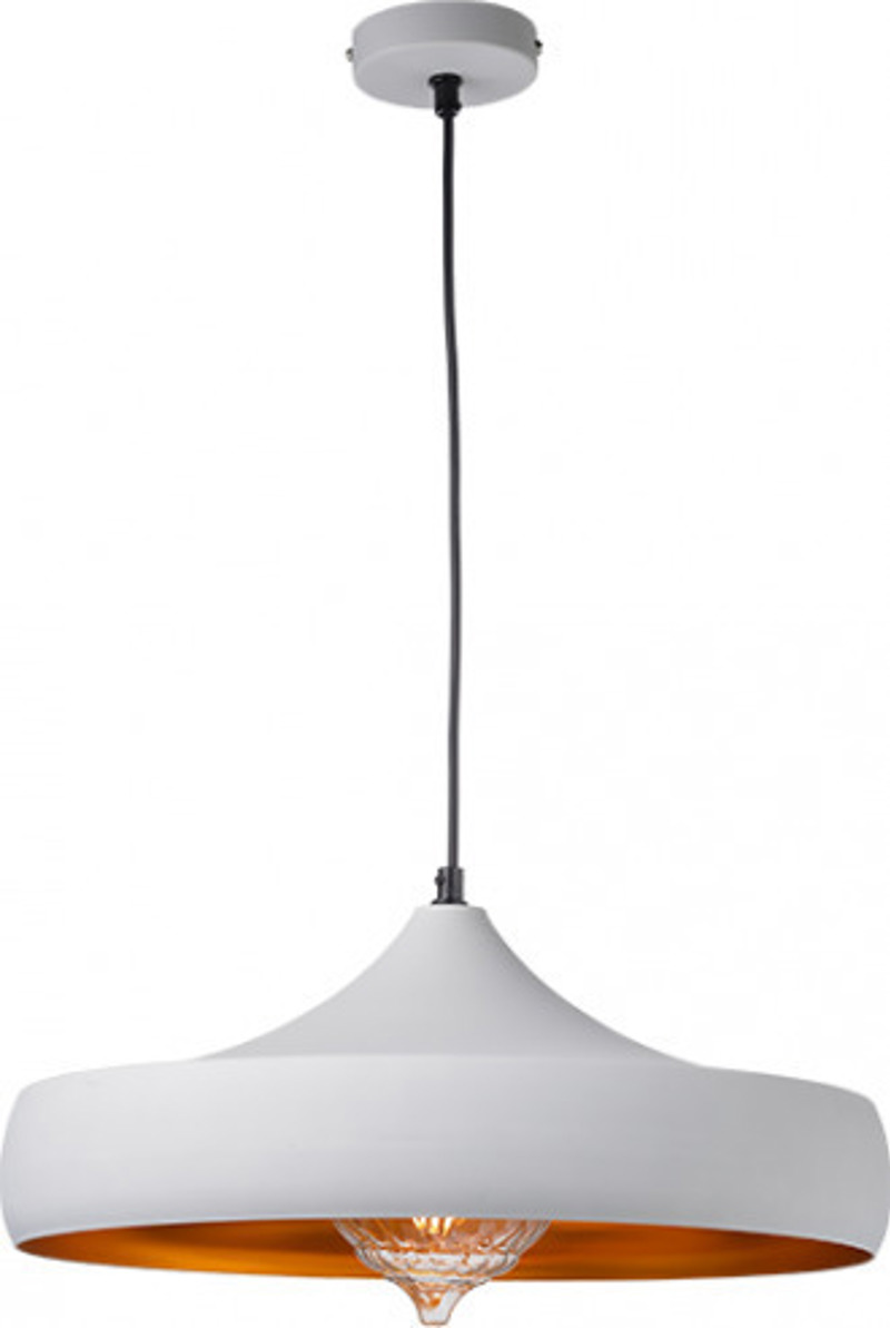 Φωτιστικά agiovlasitishome - ΣΗΜΑΝΤΙΚΟ: Σε περίπτωση διαφοράς τιμής από το κατάστημα ισχύει παντα και μόνο η τιμή του καταστήματος ACA Φωτιστικό Οροφής Μεταλλικό 'Caliphate' Λευκό/Χρυσό