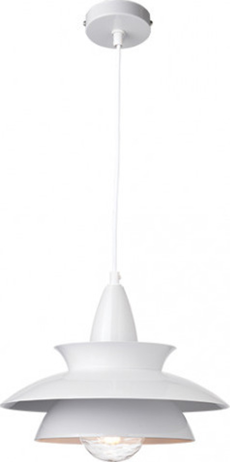 ACA Φωτιστικό Οροφής Μεταλλικό 'Brooklyn' Λευκό Ε27 33Χ