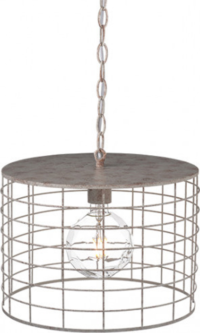 ACA Fotistiko Orofis Metalliko 'Dublin' Lefko/Skouria E27 35X120cm GN731PLAW