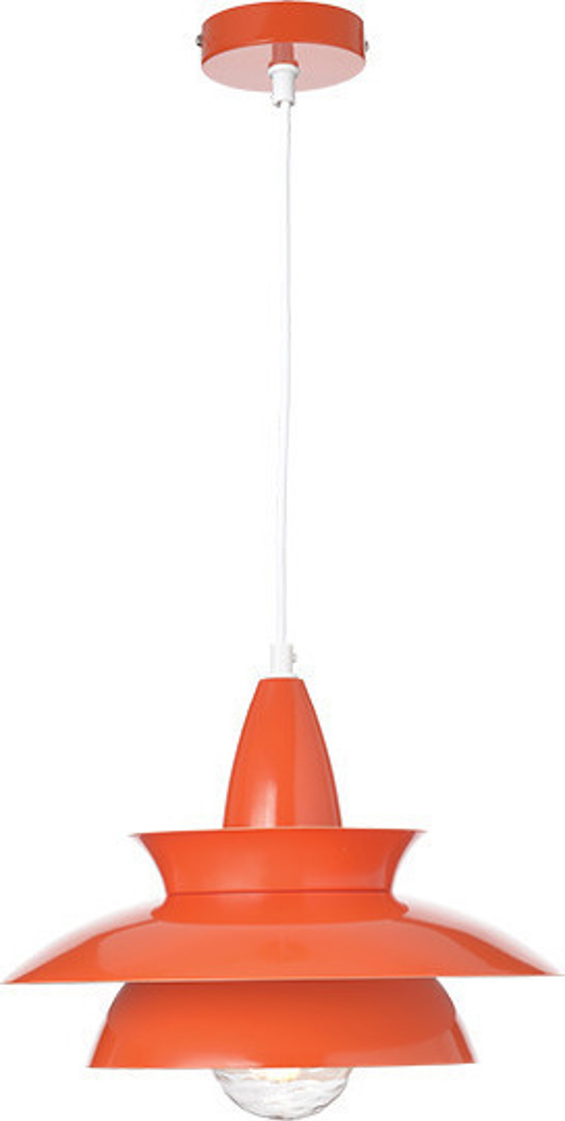 ACA Lighting - ΣΗΜΑΝΤΙΚΟ: Σε περίπτωση διαφοράς τιμής από το κατάστημα ισχύει παντα και μόνο η τιμή του καταστήματος ACA Φωτιστικό Οροφής Μεταλλικό 'Brooklyn' Κόκκινο Ε27 3