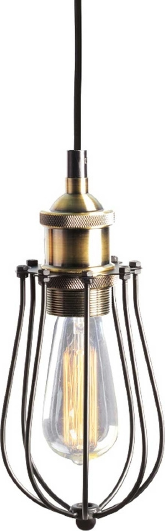 ACA Fotistiko Orofis Metalliko 'Sotis' Mavro/Oreixalkos E27 10X127cm KS2047P1BK