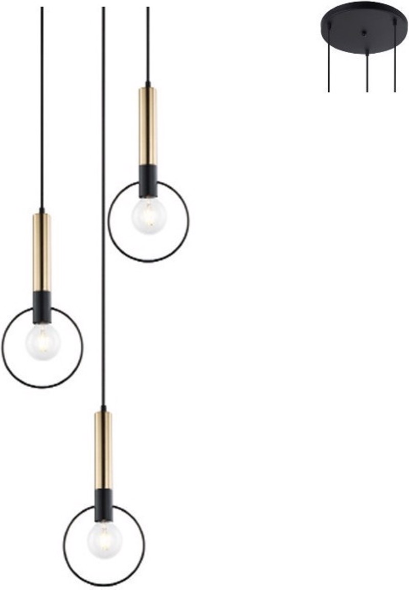 ACA Lighting - ΣΗΜΑΝΤΙΚΟ: Σε περίπτωση διαφοράς τιμής από το κατάστημα ισχύει παντα και μόνο η τιμή του καταστήματος ACA 3Φωτο Φωτιστικό Οροφής Μεταλλικό 'Miracolo' Μαύρο/Ο