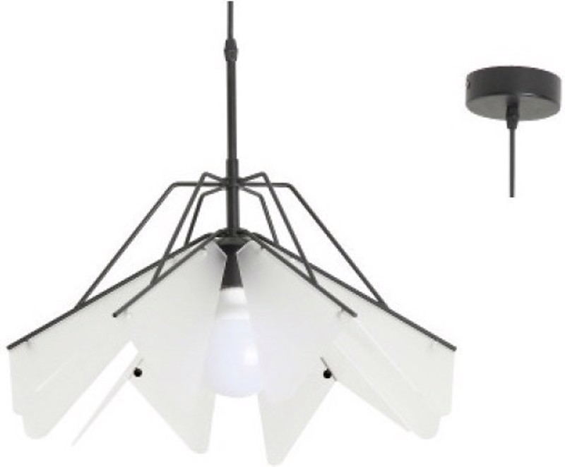 ACA Φωτιστικό Οροφής Μεταλλικό/Ακρυλικό 'Origami' Μαύρο