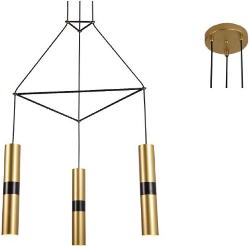 ACA Lighting - ΣΗΜΑΝΤΙΚΟ: Σε περίπτωση διαφοράς τιμής από το κατάστημα ισχύει παντα και μόνο η τιμή του καταστήματος ACA 3Φωτο Φωτιστικό Οροφής Μεταλλικό 'Da Vinci' Ορείχαλ