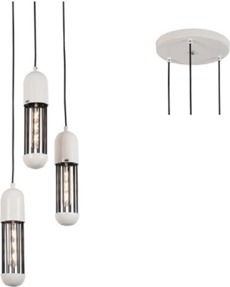 ACA Lighting - ΣΗΜΑΝΤΙΚΟ: Σε περίπτωση διαφοράς τιμής από το κατάστημα ισχύει παντα και μόνο η τιμή του καταστήματος ACA 3Φωτο Φωτιστικό Οροφής Μεταλλικό 'Lab' Λευκό Ε27 27