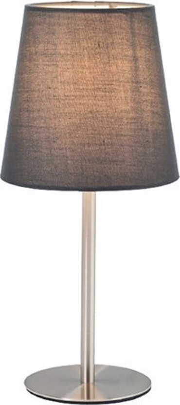 ACA Επιτραπέζιο Φωτιστικό Μεταλλικό/Υφασμάτινο 'Harpy' Γκρί/Νίκελ E14 14Χ26cm MT3000GN