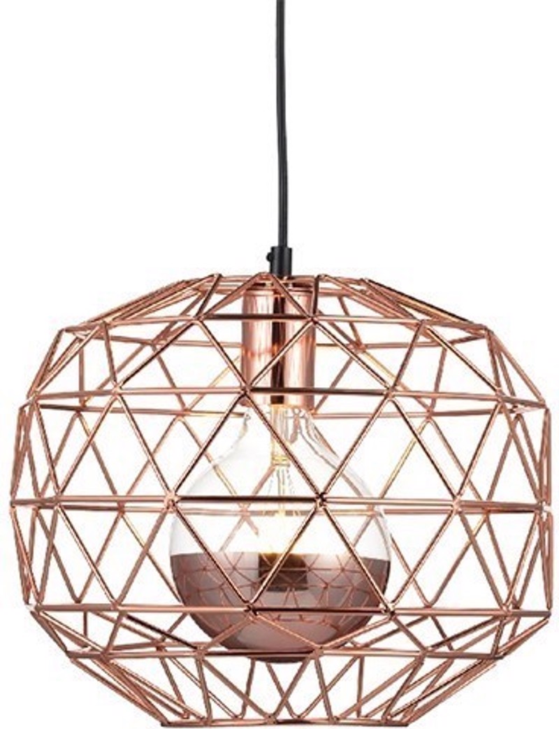 ACA Φωτιστικό Οροφής Μεταλλικό 'Aladdin' Χαλκός Ε27 30Χ130cm KS180430PC