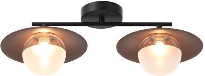 ACA 2Foti Aplika Toixou Metalliki 'Hydra' Mavro/Xalkos G9 47X18cm HL4302W47BC