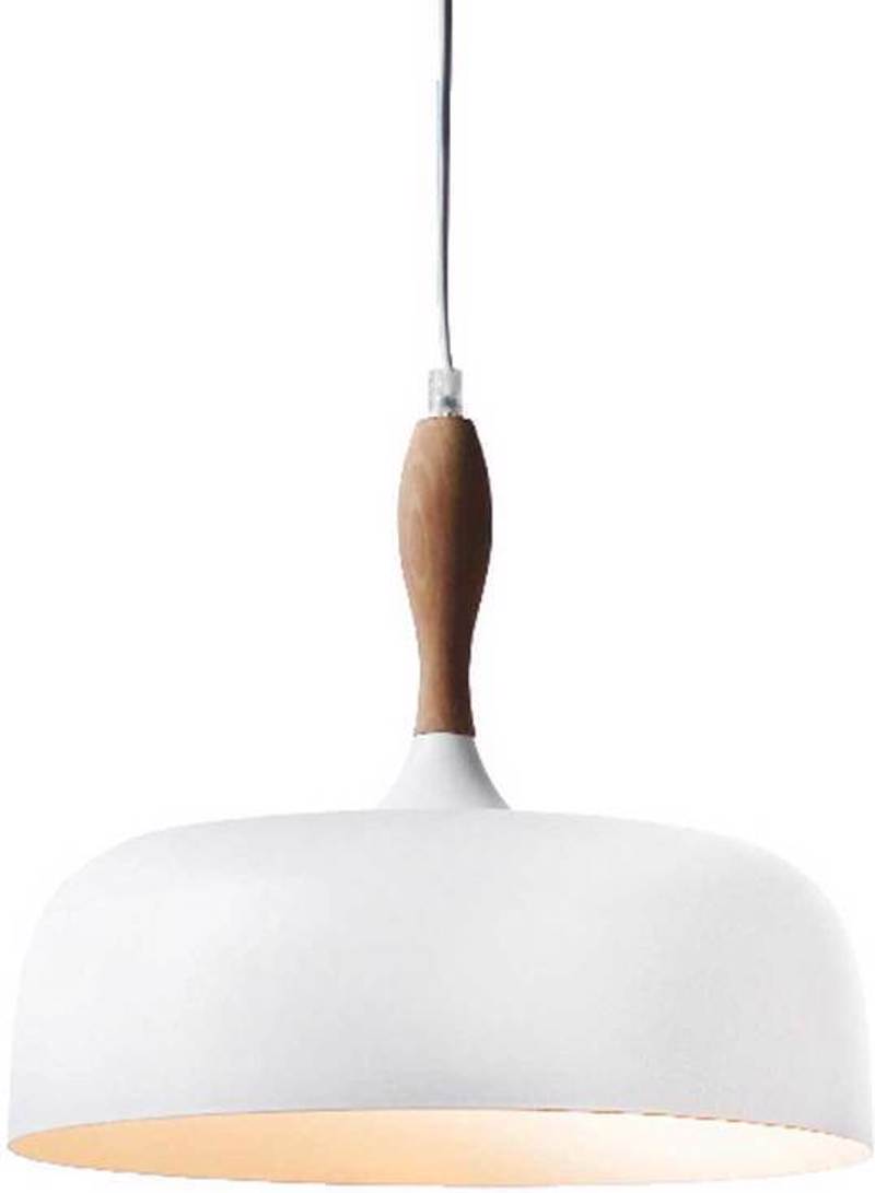 ACA Lighting - ΣΗΜΑΝΤΙΚΟ: Σε περίπτωση διαφοράς τιμής από το κατάστημα ισχύει παντα και μόνο η τιμή του καταστήματος ACA Φωτιστικό Οροφής Μεταλλικό/Ξύλινο 'Cuba' Λευκό Ε27