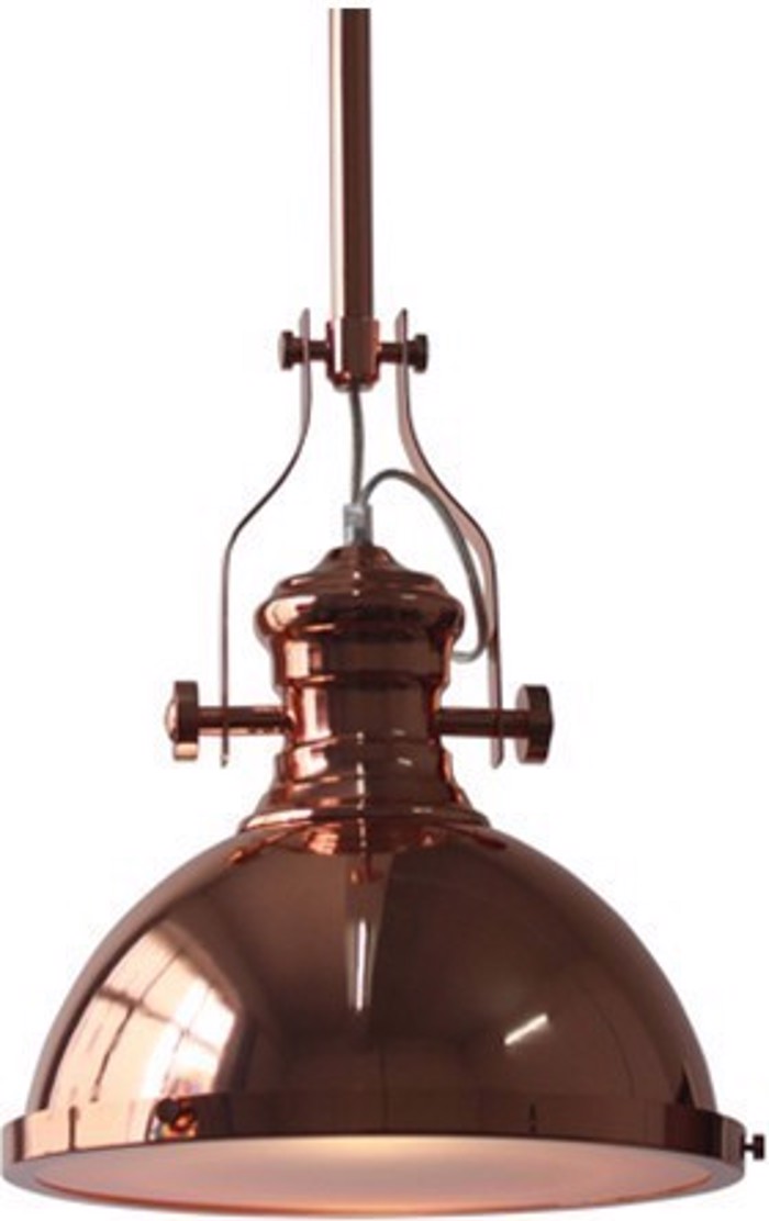 ACA Fotistiko Orofis Metalliko/Gyalino 'Cronus' Xalkos E27 32X95cm KS1300P311CP