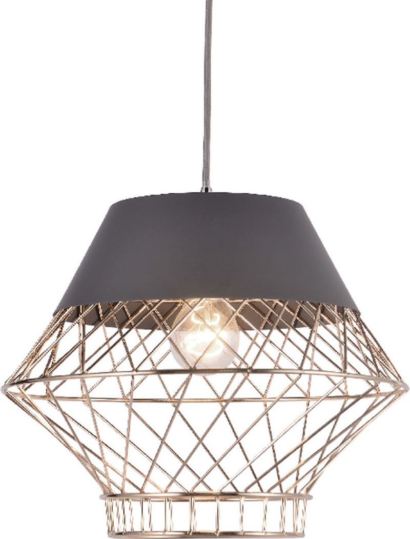 ACA Lighting - ΣΗΜΑΝΤΙΚΟ: Σε περίπτωση διαφοράς τιμής από το κατάστημα ισχύει παντα και μόνο η τιμή του καταστήματος ACA Φωτιστικό Οροφής Μεταλλικό 'Madonna' Γκρί/Μπρονζέ Ε