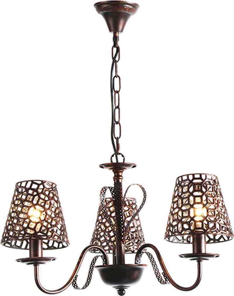 ACA 3Φωτο Φωτιστικό Οροφής Μεταλλικό 'Edam' Μαύρο/Χαλκός E14 55Χ85cm EG169753PBC