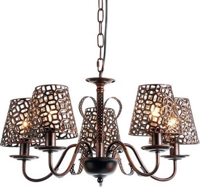 ACA 5Foto Fotistiko Orofis Metalliko 'Edam' Mavro/Xalkos E14 55X85cm EG169755PBC