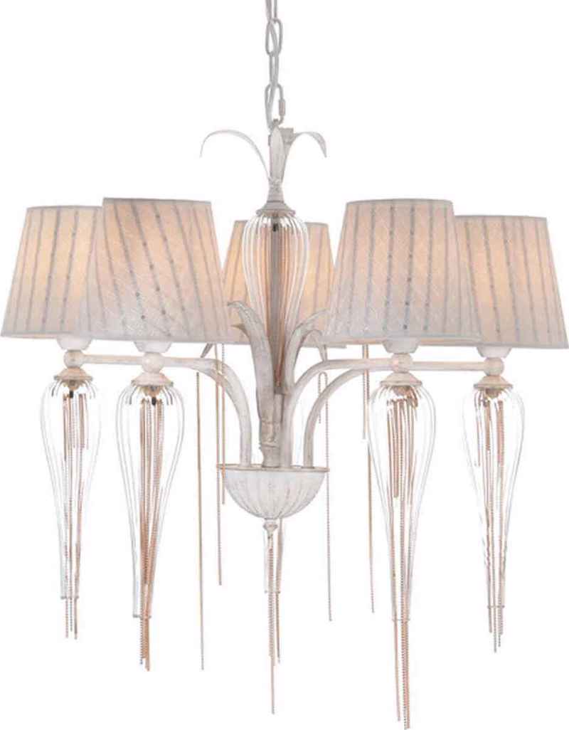 ACA 5Φωτο Φωτιστικό Οροφής Μεταλλικό/Υφασμάτινο/Γυάλινο