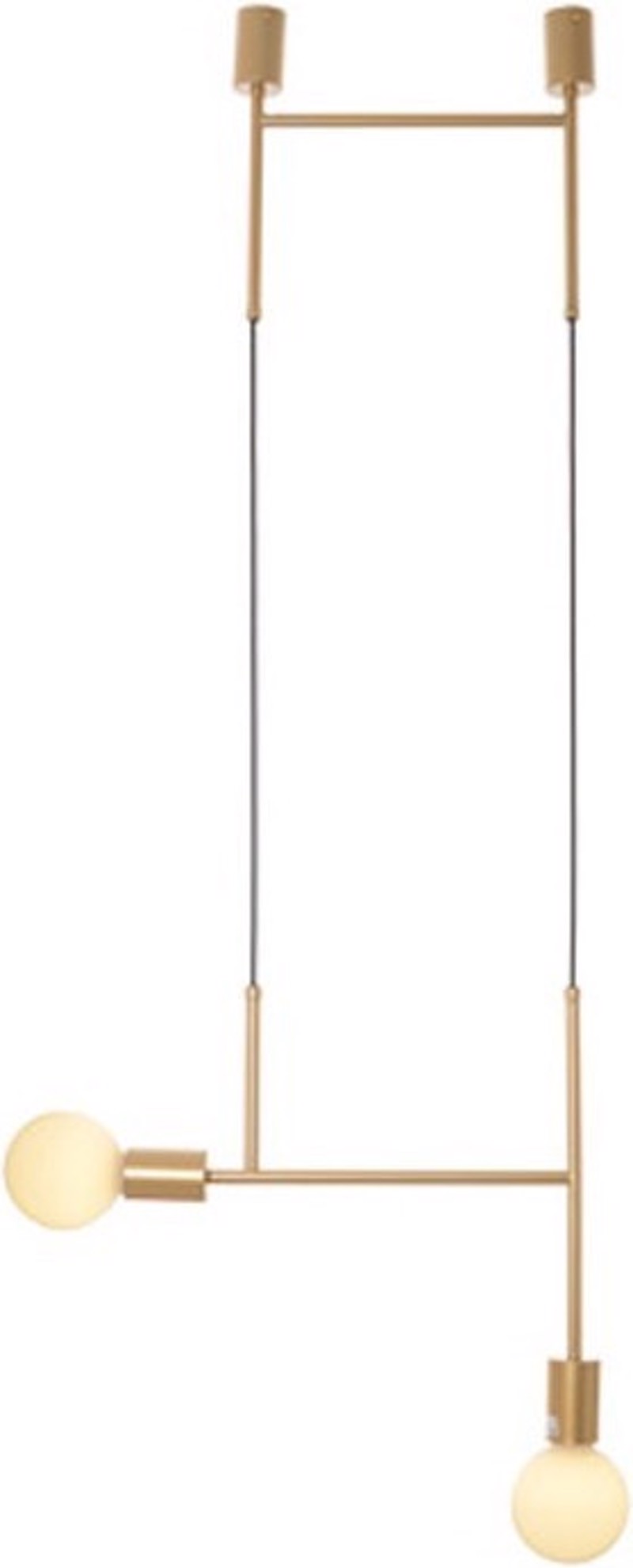 ACA 2φωτο Φωτιστικό Οροφής Μεταλλικό 'Kyoto' Χρυσό Ε27 