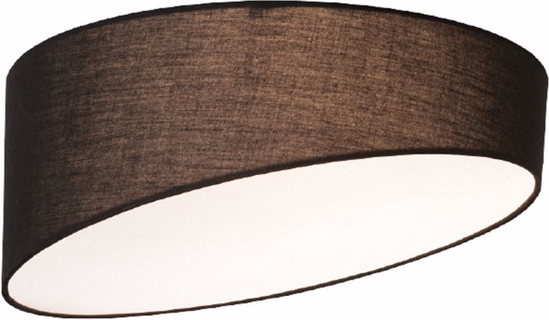 ACA 3Φωτη Πλαφονιέρια Οροφής Μεταλλική/Υφασμάτινή/Ακρυλική 'Pablo' Μαύρο E27 40Χ18cm AD8030BK