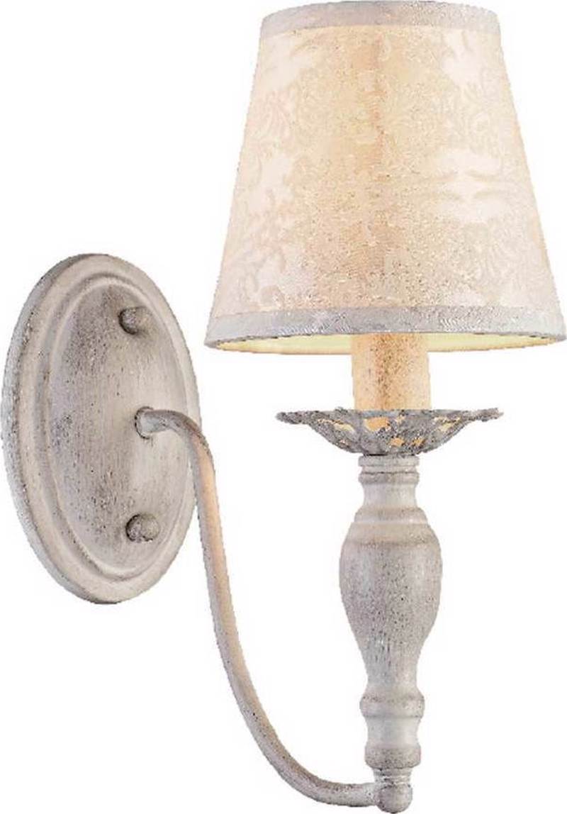 ACA Lighting - ΣΗΜΑΝΤΙΚΟ: Σε περίπτωση διαφοράς τιμής από το κατάστημα ισχύει παντα και μόνο η τιμή του καταστήματος ACA Απλίκα Τοίχου Μεταλλική/Υφασμάτινη 'Karpathia' Λευκ