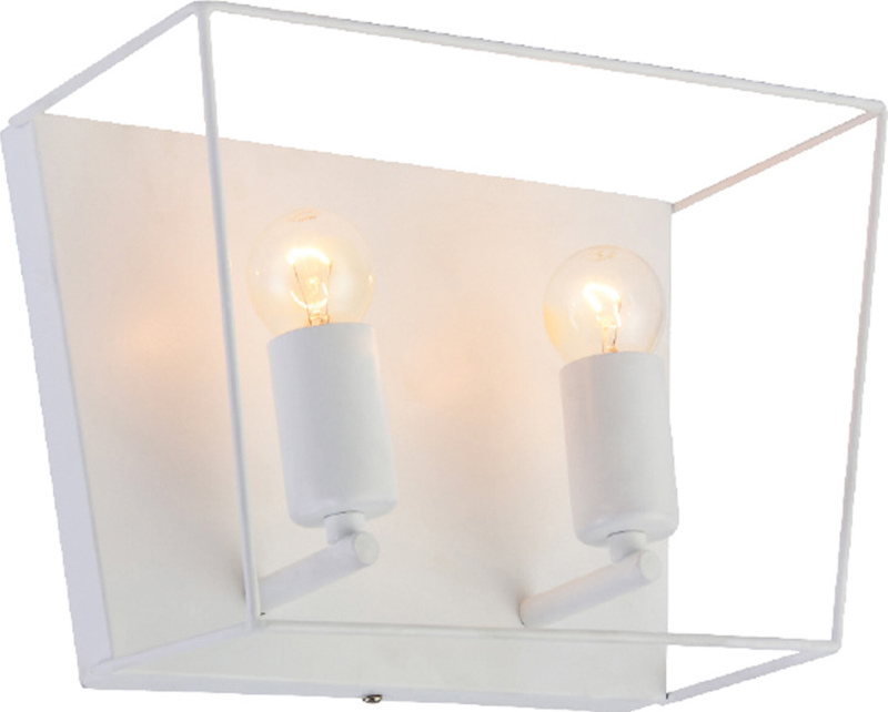 ACA 2Φωτη Απλίκα Τοίχου Μεταλλική 'Pissaro' Λευκό Ε27 30Χ15,5cm OD61022WW