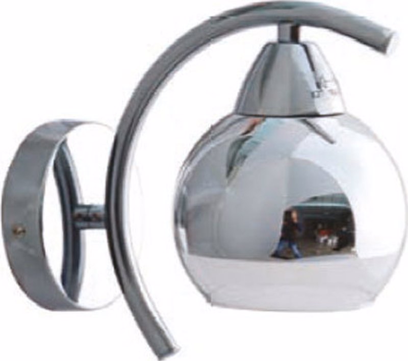 ACA Lighting - ΣΗΜΑΝΤΙΚΟ: Σε περίπτωση διαφοράς τιμής από το κατάστημα ισχύει παντα και μόνο η τιμή του καταστήματος ACA Απλίκα Τοίχου Μεταλλική/Γυάλινη 'Alien' Χρώμιο/Διάφ