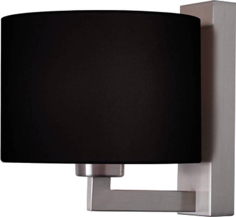ACA Lighting - ΣΗΜΑΝΤΙΚΟ: Σε περίπτωση διαφοράς τιμής από το κατάστημα ισχύει παντα και μόνο η τιμή του καταστήματος ACA Απλίκα Τοίχου Μεταλλική/Υφασμάτινη 'Circe' Μαύρο/Νί