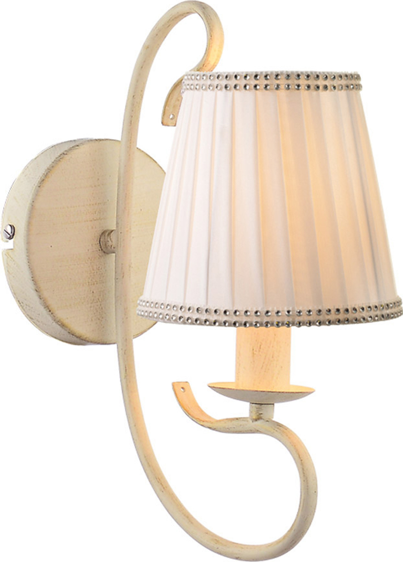 ACA Απλίκα Τοίχου Μεταλλική/Υφασμάτινή 'Dijon' Λευκό E1