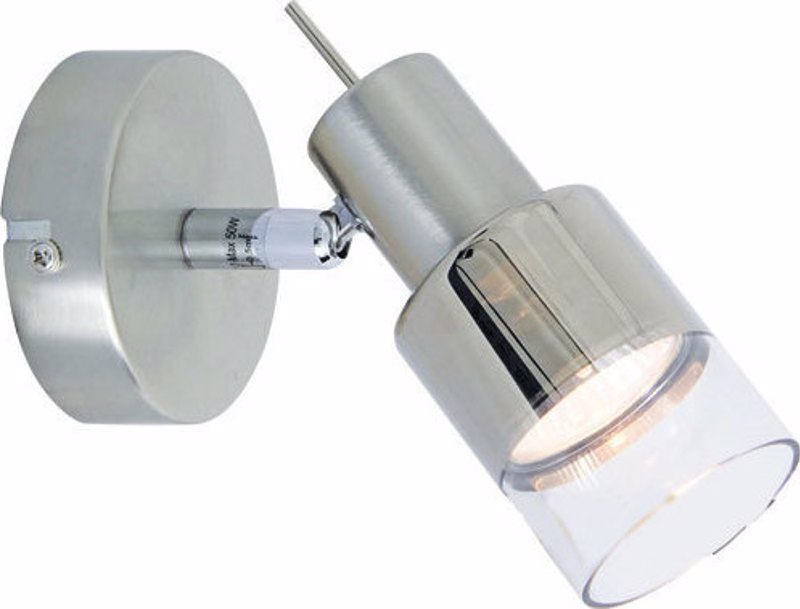 ACA Lighting - ΣΗΜΑΝΤΙΚΟ: Σε περίπτωση διαφοράς τιμής από το κατάστημα ισχύει παντα και μόνο η τιμή του καταστήματος ACA Σποτ Μεταλλικό/Γυάλινο 'Platinum' Χρώμιο GU10 5,5Χ1