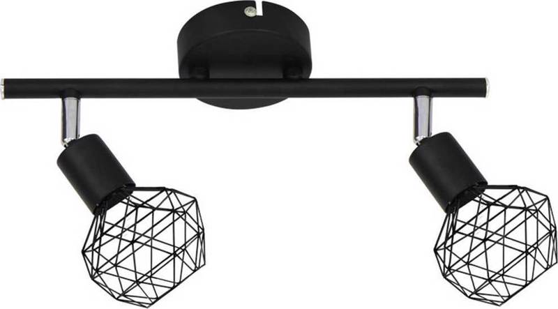 ACA 2Φωτο Σποτ Οροφής Μεταλλικό 'Aladdin' Μαύρο Ε14 52,