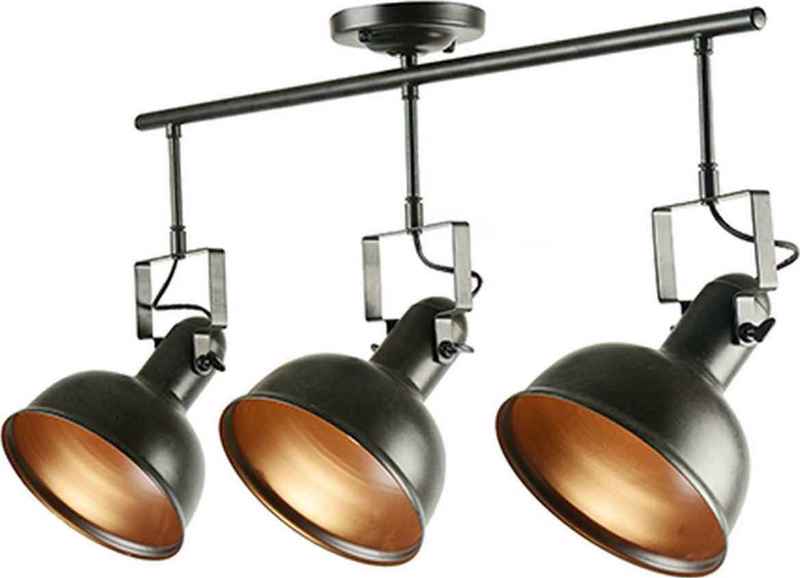 ACA Lighting - ΣΗΜΑΝΤΙΚΟ: Σε περίπτωση διαφοράς τιμής από το κατάστημα ισχύει παντα και μόνο η τιμή του καταστήματος ACA 3Φωτο Σποτ Οροφής Μεταλλικό 'Riviera' Καφέ/Σκουριά
