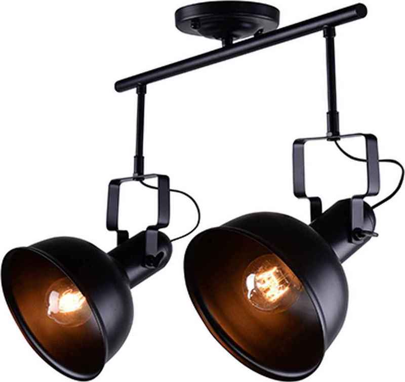 agiovlasitishome Διακοσμητικά τοίχου - ΣΗΜΑΝΤΙΚΟ: Σε περίπτωση διαφοράς τιμής από το κατάστημα ισχύει παντα και μόνο η τιμή του καταστήματος ACA 2Φωτο Σποτ Οροφής Μεταλλικό 'Riviera' Μαύρο Ε27 54Χ