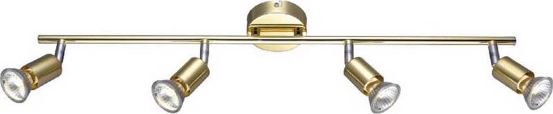 ACA Lighting - ΣΗΜΑΝΤΙΚΟ: Σε περίπτωση διαφοράς τιμής από το κατάστημα ισχύει παντα και μόνο η τιμή του καταστήματος ACA 4Φωτο Σποτ Μεταλλικό 'Trinity' Χρυσό GU10 66,3Χ16,4