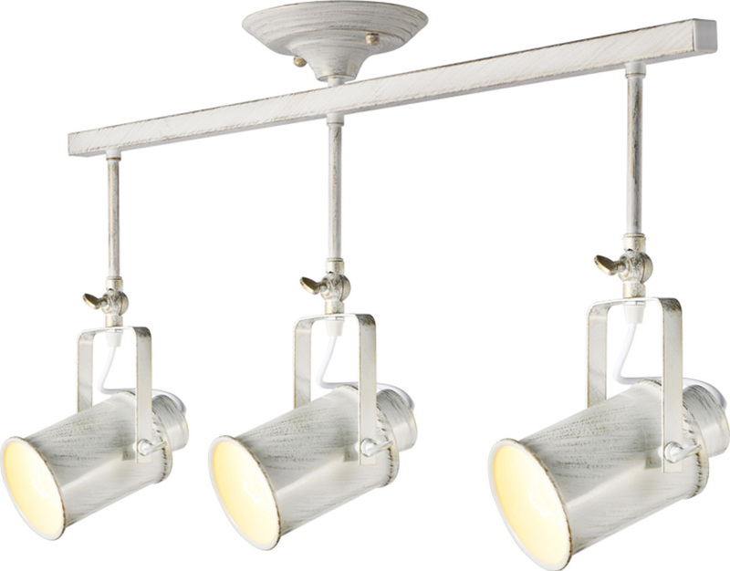 ACA 3Φωτο Σποτ Μεταλλικό 'Pompeii' Λευκό/Χρυσό Ε27 76Χ3