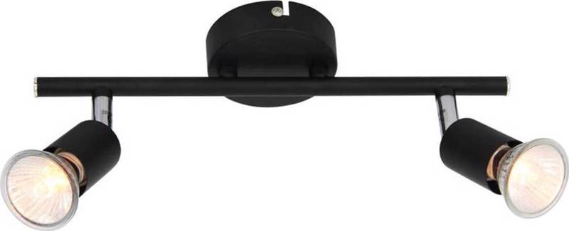 ACA Lighting - ΣΗΜΑΝΤΙΚΟ: Σε περίπτωση διαφοράς τιμής από το κατάστημα ισχύει παντα και μόνο η τιμή του καταστήματος ACA 2Φωτο Σποτ Μεταλλικό 'Trinity' Μαύρο GU10 31Χ16,4cm